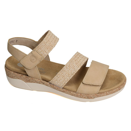 R6861 Beige, Sandales compensées Remonte