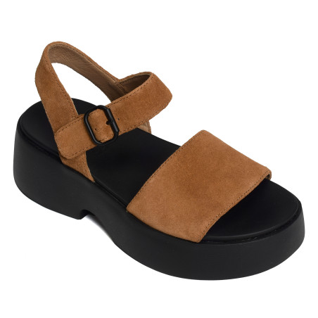 TASHA K201659 Marron, Nu-Pieds à plateforme Camper