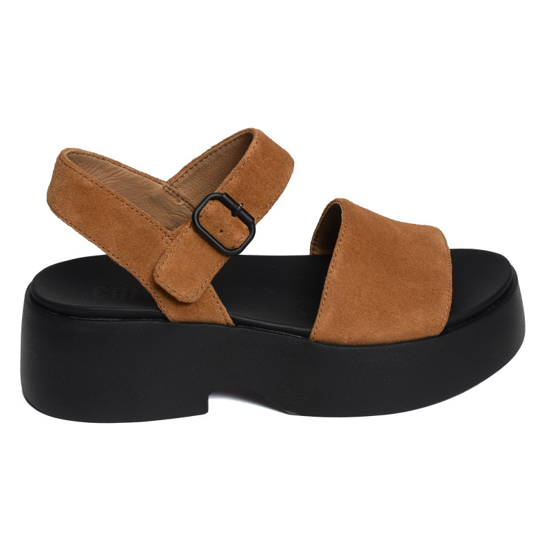 TASHA K201659 Marron, Nu-Pieds à plateforme Camper
