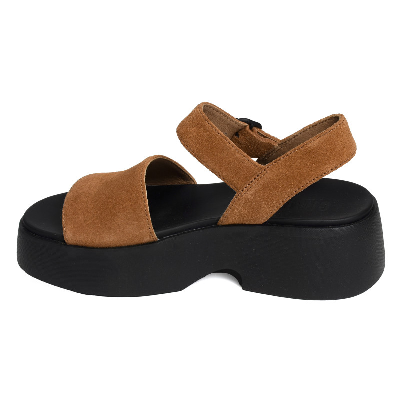 TASHA K201659 Marron, Nu-Pieds à plateforme Camper
