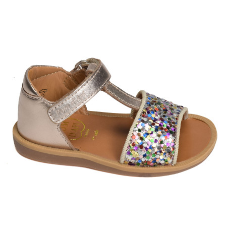 POPPY TAO EASY Platine, Sandales plates & Nu-Pieds Pom d'Api