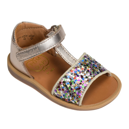 POPPY TAO EASY Platine, Sandales plates & Nu-Pieds Pom d'Api