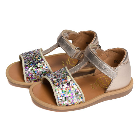 POPPY TAO EASY Platine, Sandales plates & Nu-Pieds Pom d'Api