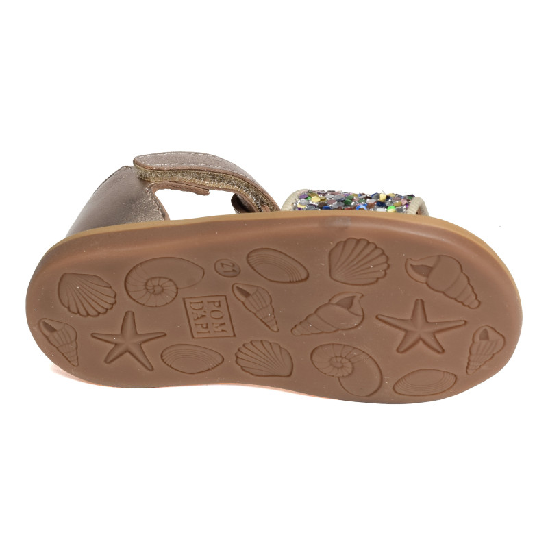 POPPY TAO EASY Platine, Sandales plates & Nu-Pieds Pom d'Api