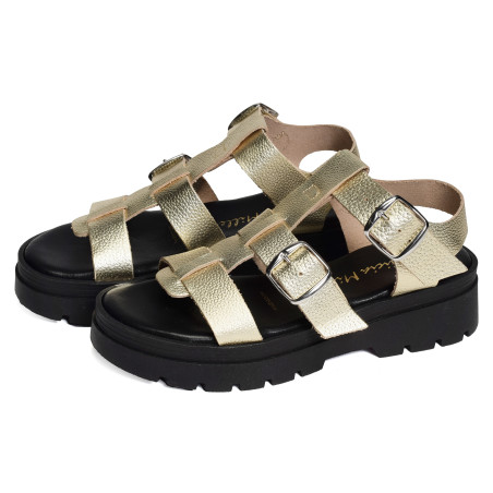 6536 Champagne, Nu-Pieds à plateforme Patricia Miller