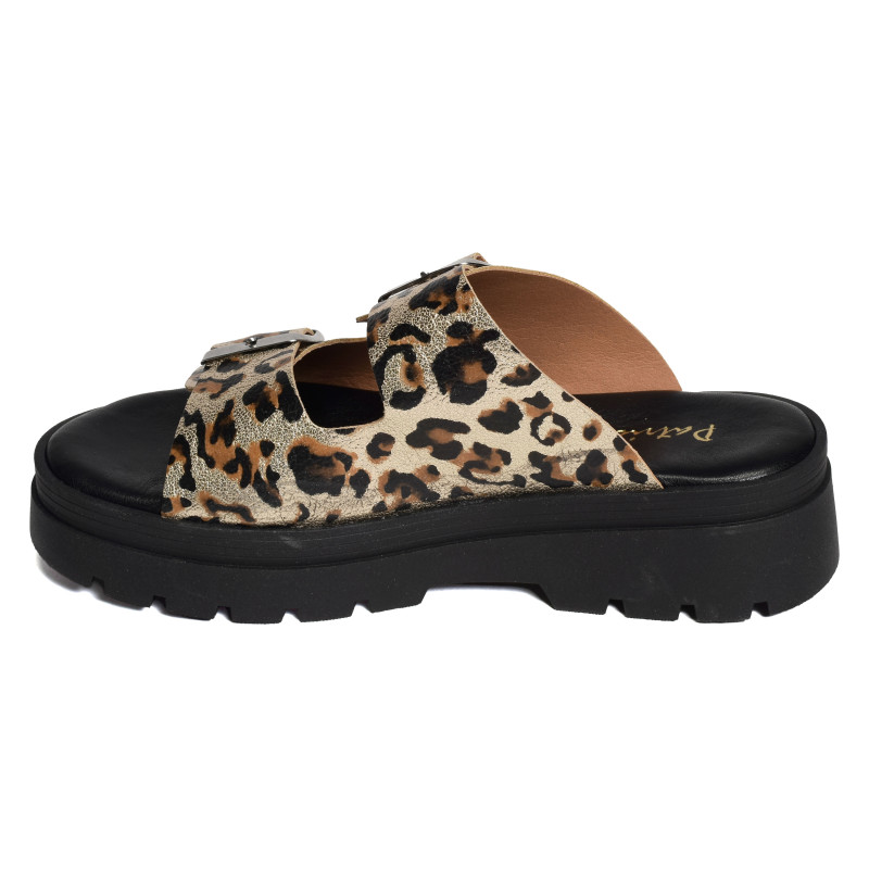6602 Platine Léopard, Mules Patricia Miller