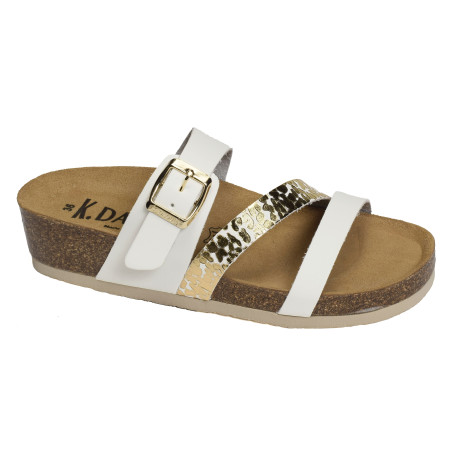 GARBIS Blanc, Mules K.Daques