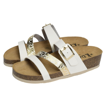 GARBIS Blanc, Mules K.Daques