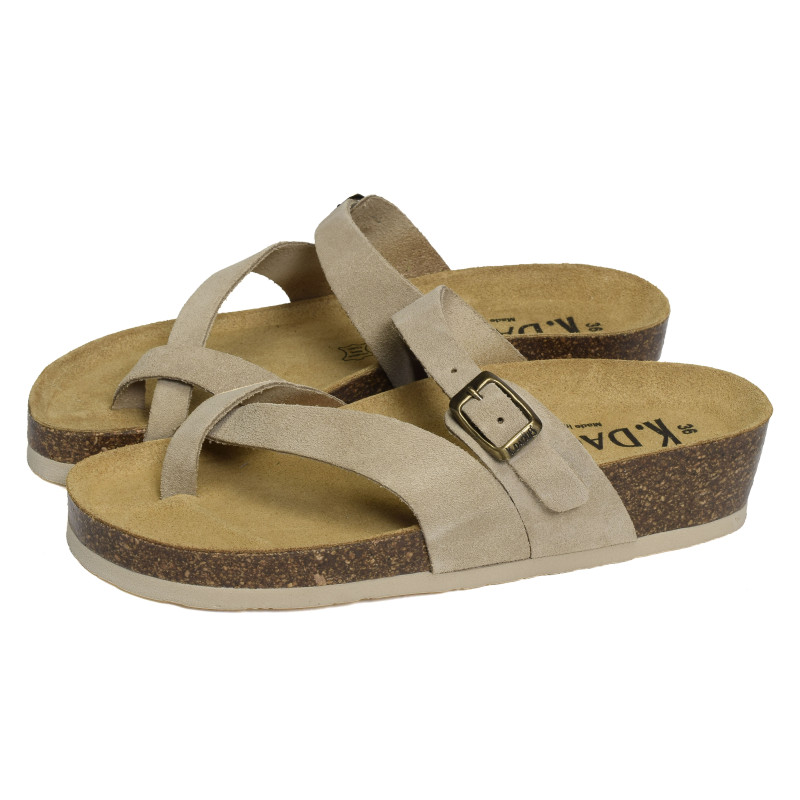 GIRONA Beige, Tongs K.Daques