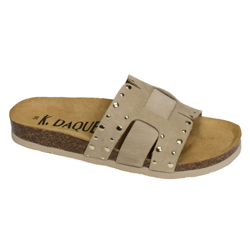 ROSACE Beige, Mules K.Daques