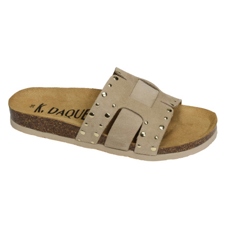 ROSACE Beige, Mules K.Daques