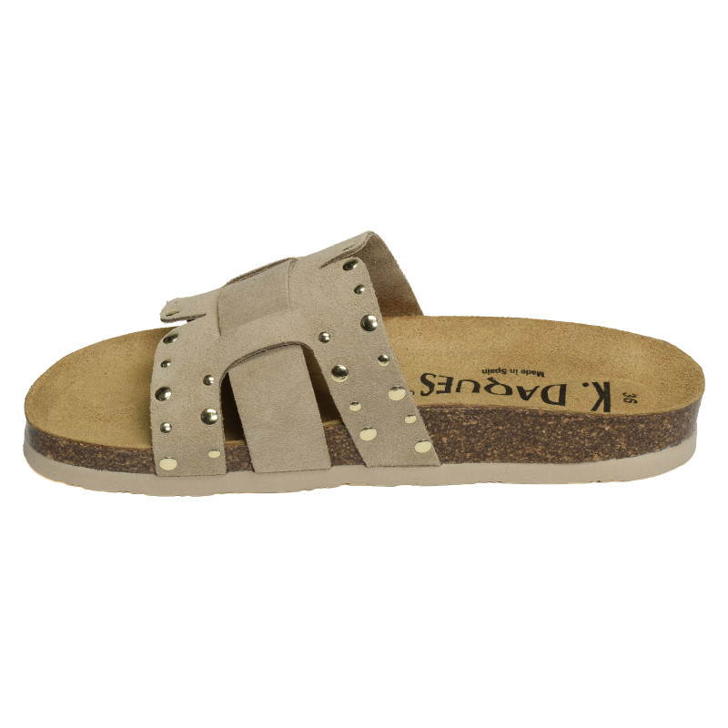 ROSACE Beige, Mules K.Daques
