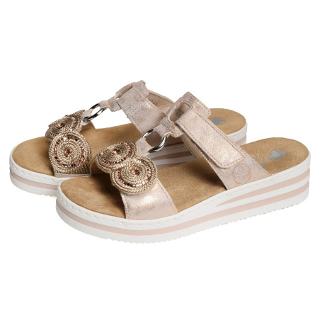 V0200 Rose Or, Mules Rieker