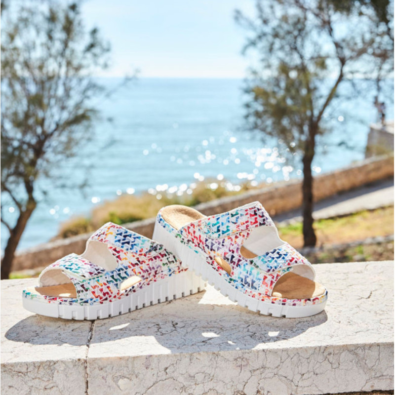 V1392 Multicolore, Mules Rieker