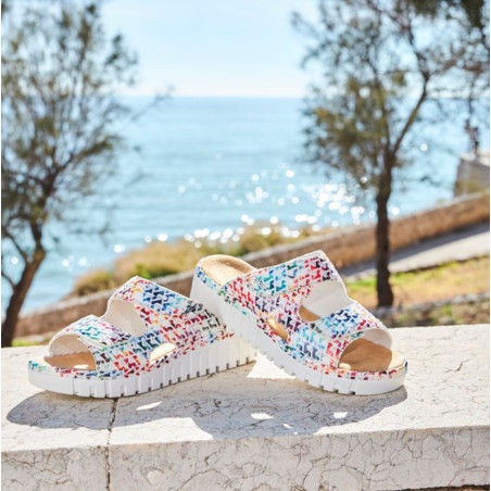 V1392 Multicolore, Mules Rieker