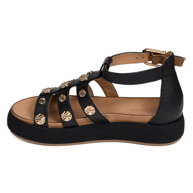 A96039 Noir, Nu-Pieds à plateforme Inuovo