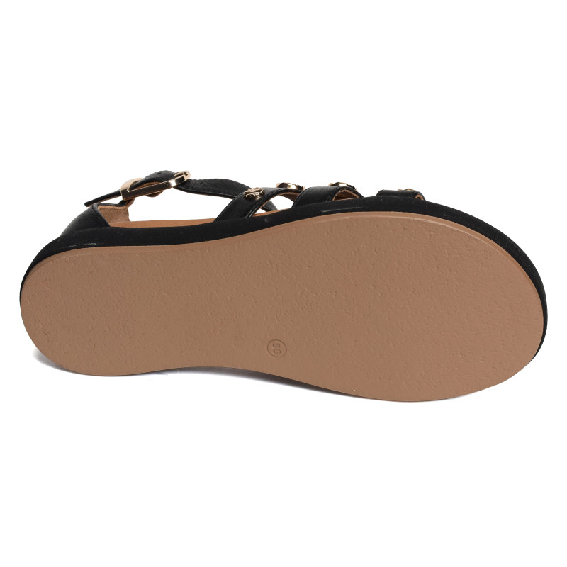 A96039 Noir, Nu-Pieds à plateforme Inuovo