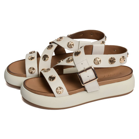 A96041 Blanc, Nu-Pieds à plateforme Inuovo