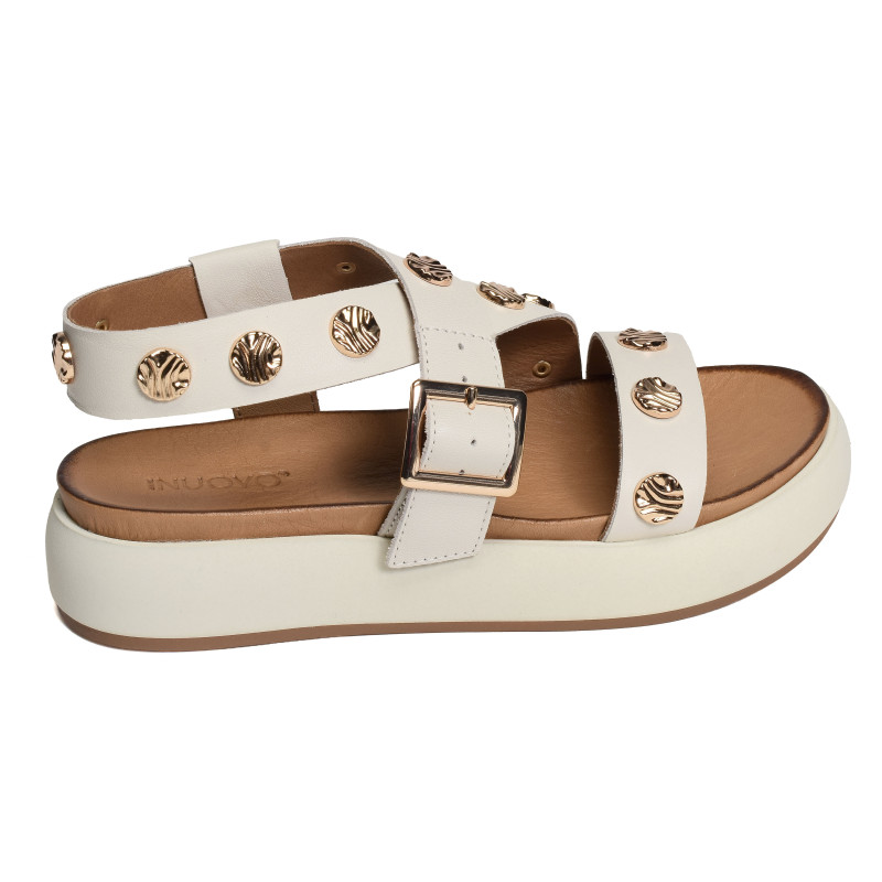 A96041 Blanc, Nu-Pieds à plateforme Inuovo