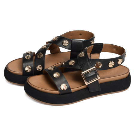 A96041 Noir, Nu-Pieds à plateforme Inuovo