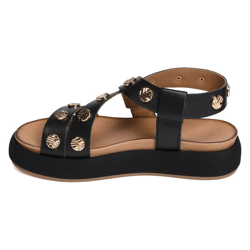 A96041 Noir, Nu-Pieds à plateforme Inuovo