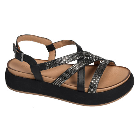 A96051 Noir, Nu-Pieds à plateforme Inuovo
