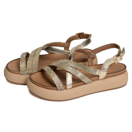 A96051 Gold, Nu-Pieds à plateforme Inuovo