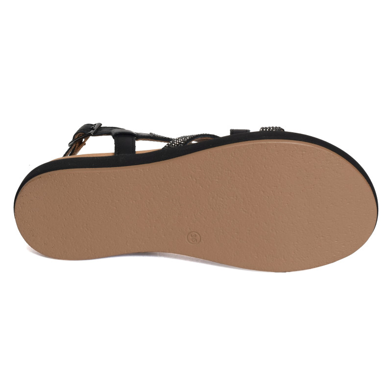 A96051 Noir, Nu-Pieds à plateforme Inuovo