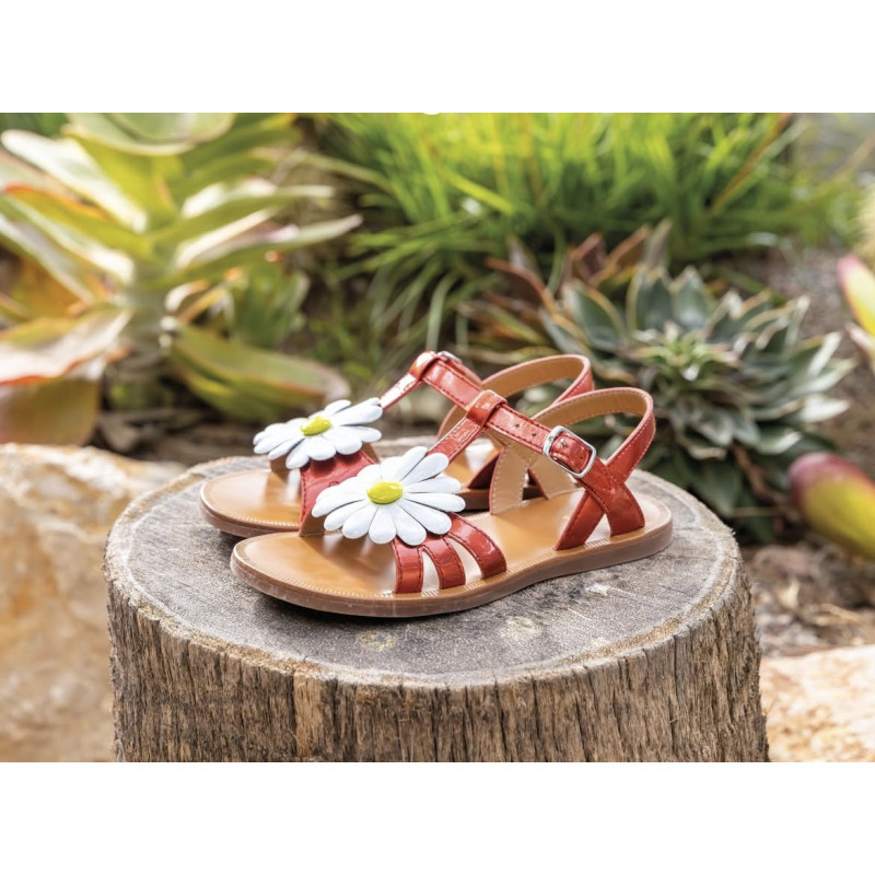 PLAGETTE BIG FLO Rouge, Sandales plates & Nu-Pieds Pom d'Api