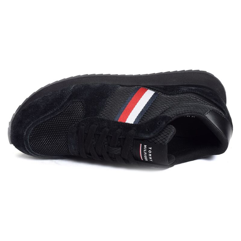 RUNNER EVO MIX 4699 Noir, Baskets running Tommy Hilfiger