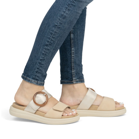 D2N51 Beige Platine, Mules Remonte