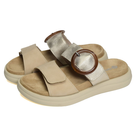 D2N51 Beige Platine, Mules Remonte