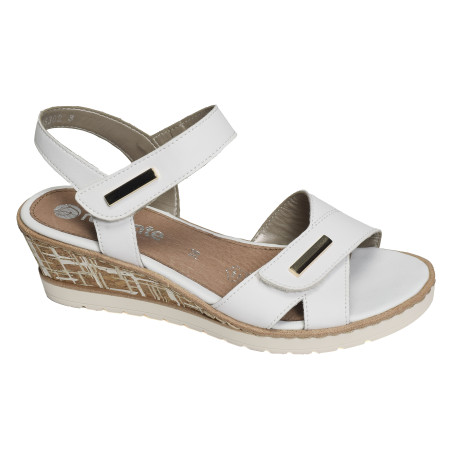 R6266 Blanc, Sandales compensées Remonte