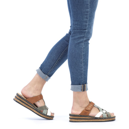 62989 Multicolore, Mules Rieker
