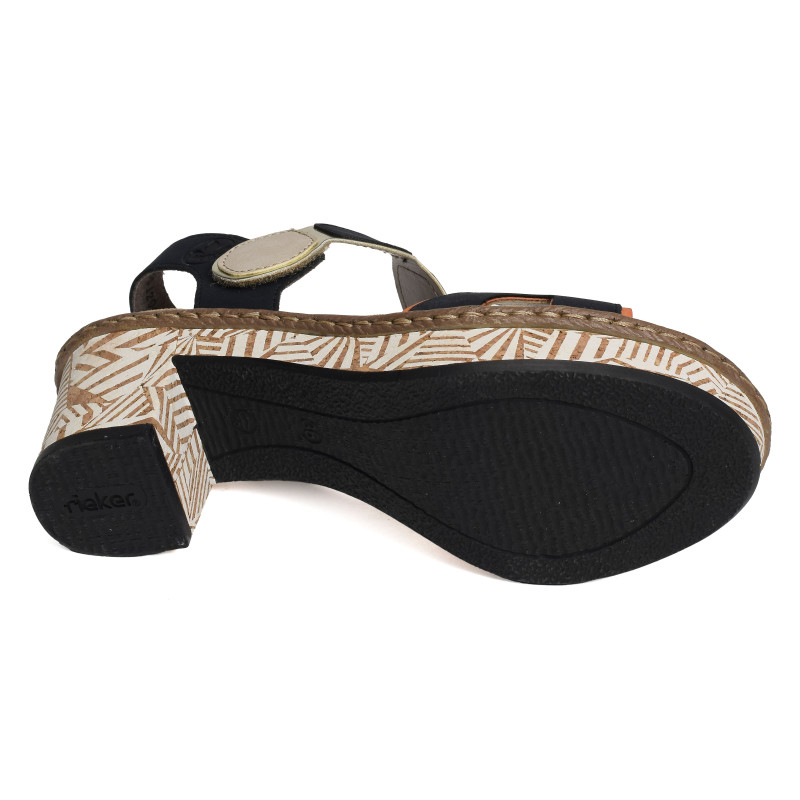 63876 Marine Orange, Nu-Pieds à talon Rieker