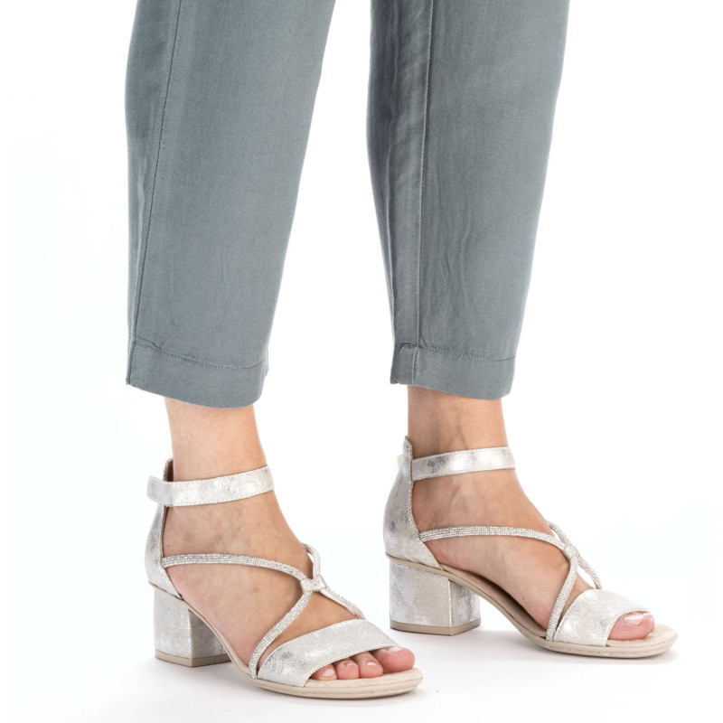 64654 Argent, Nu-Pieds à talon Rieker