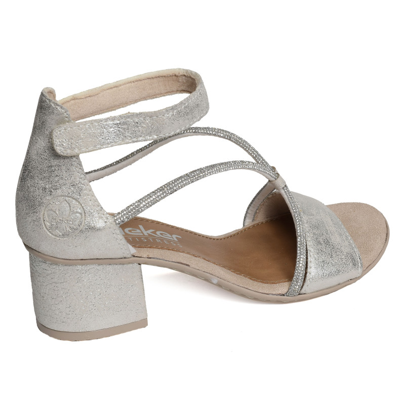 64654 Argent, Nu-Pieds à talon Rieker