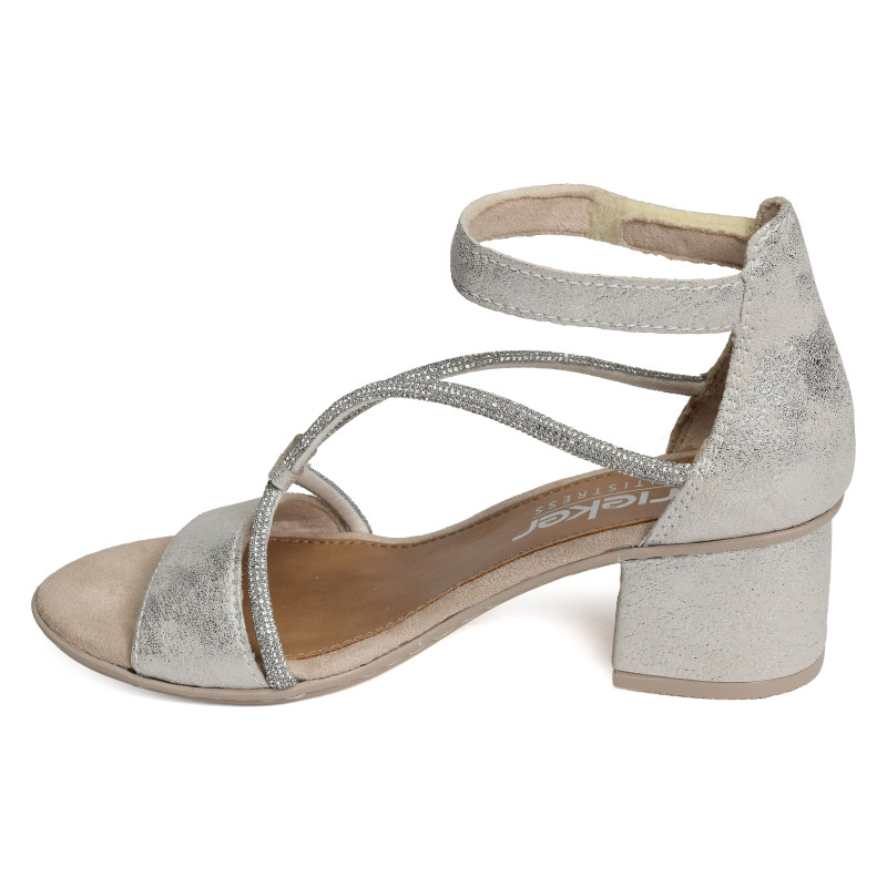 64654 Argent, Nu-Pieds à talon Rieker