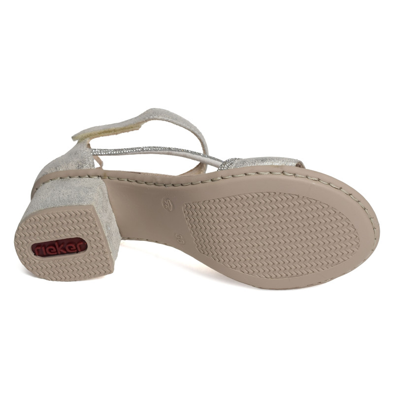 64654 Argent, Nu-Pieds à talon Rieker