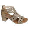 64773 Beige Argent, Nu-Pieds à talon Rieker