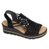 67465 Noir, Sandales compensées Rieker