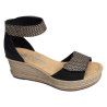 68793 Noir, Sandales compensées Rieker
