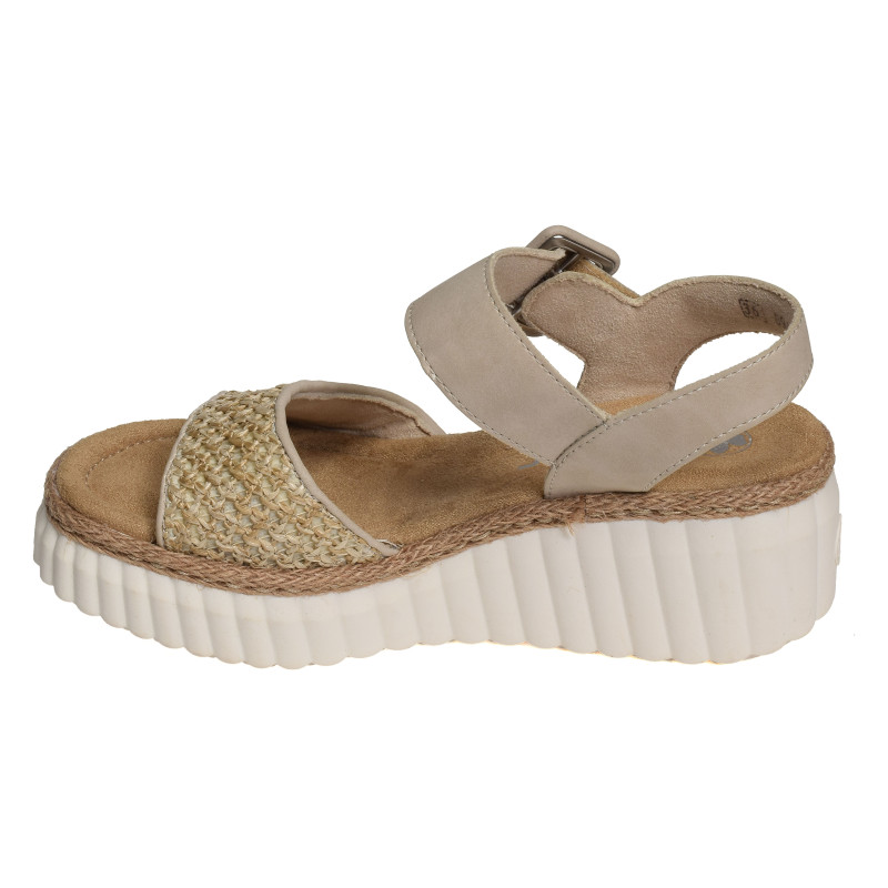 69176 Beige, Sandales compensées Rieker