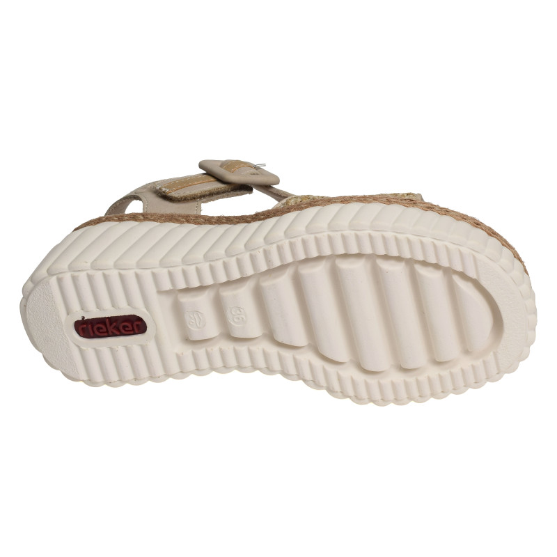 69176 Beige, Sandales compensées Rieker