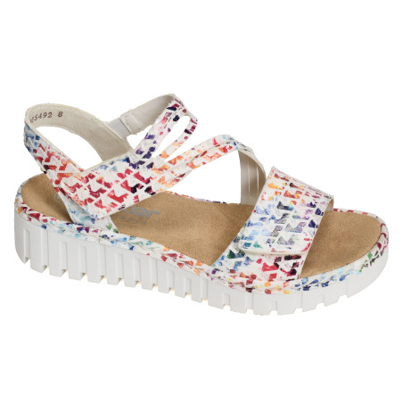 V1364 Multicolore, Sandales compensées Rieker