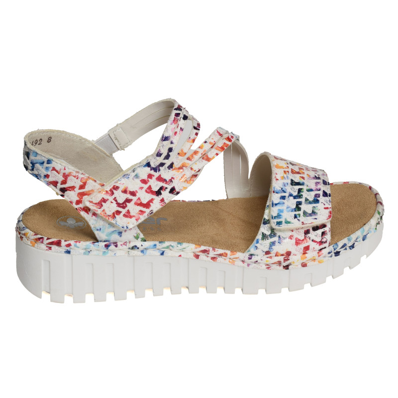 V1364 Multicolore, Sandales compensées Rieker