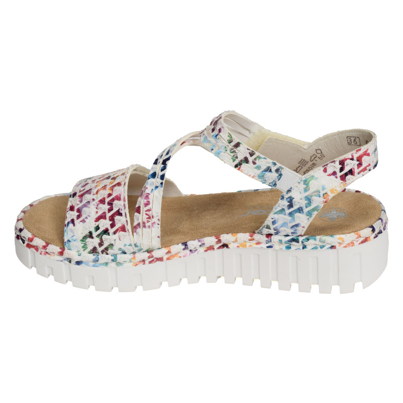 V1364 Multicolore, Sandales compensées Rieker