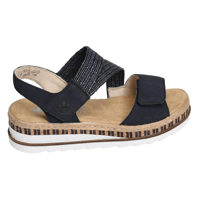 V7974 Marine, Sandales compensées Rieker