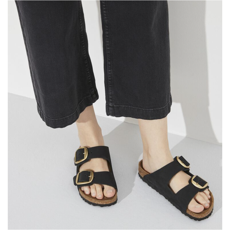 ARIZONA BIG BUCKLE LENB Noir, Mules Birkenstock
