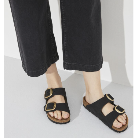 ARIZONA BIG BUCKLE LENB Noir, Mules Birkenstock